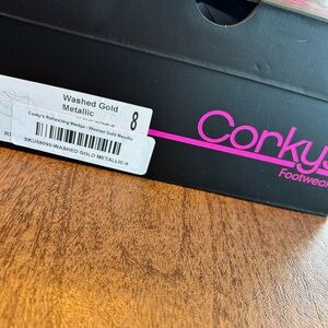 Corkys Washed Gold Metallic Wedge